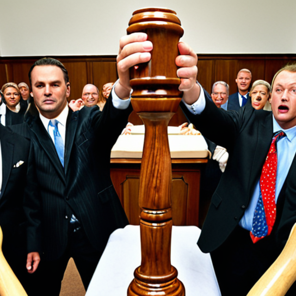 A gavel striking a block in a sophisticated auction house, surrounded by eager bidders holding paddles. Focus on the tension and excitement of the auction environment, highlighting the importance of the auctioneer's role.